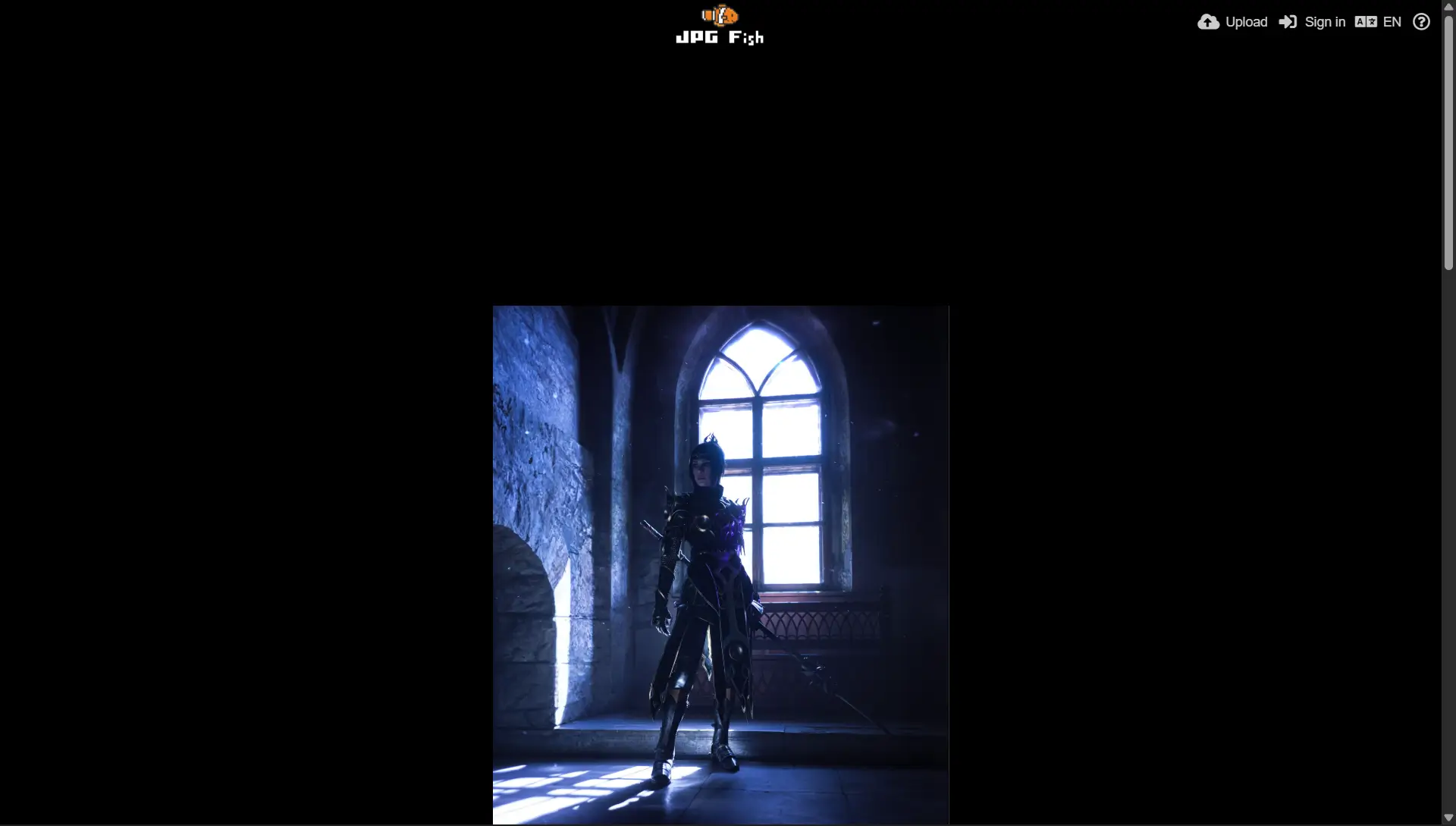 Image embedded in HTML page with navigation and ads